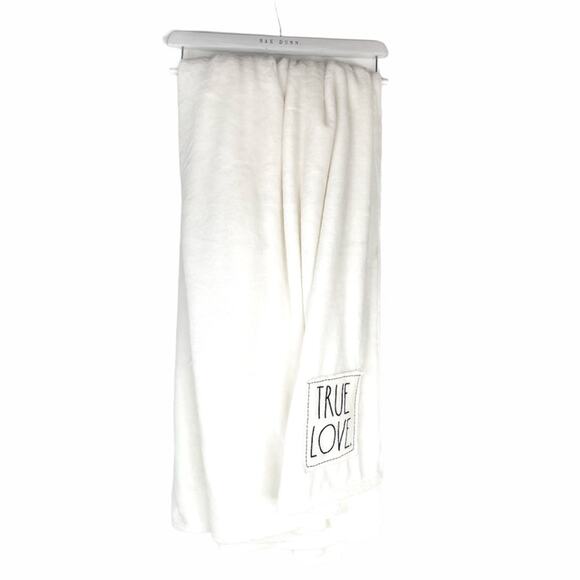 Rae Dunn True Love Throw Blanket, White, 50 x 60 - Picture 4 of 7